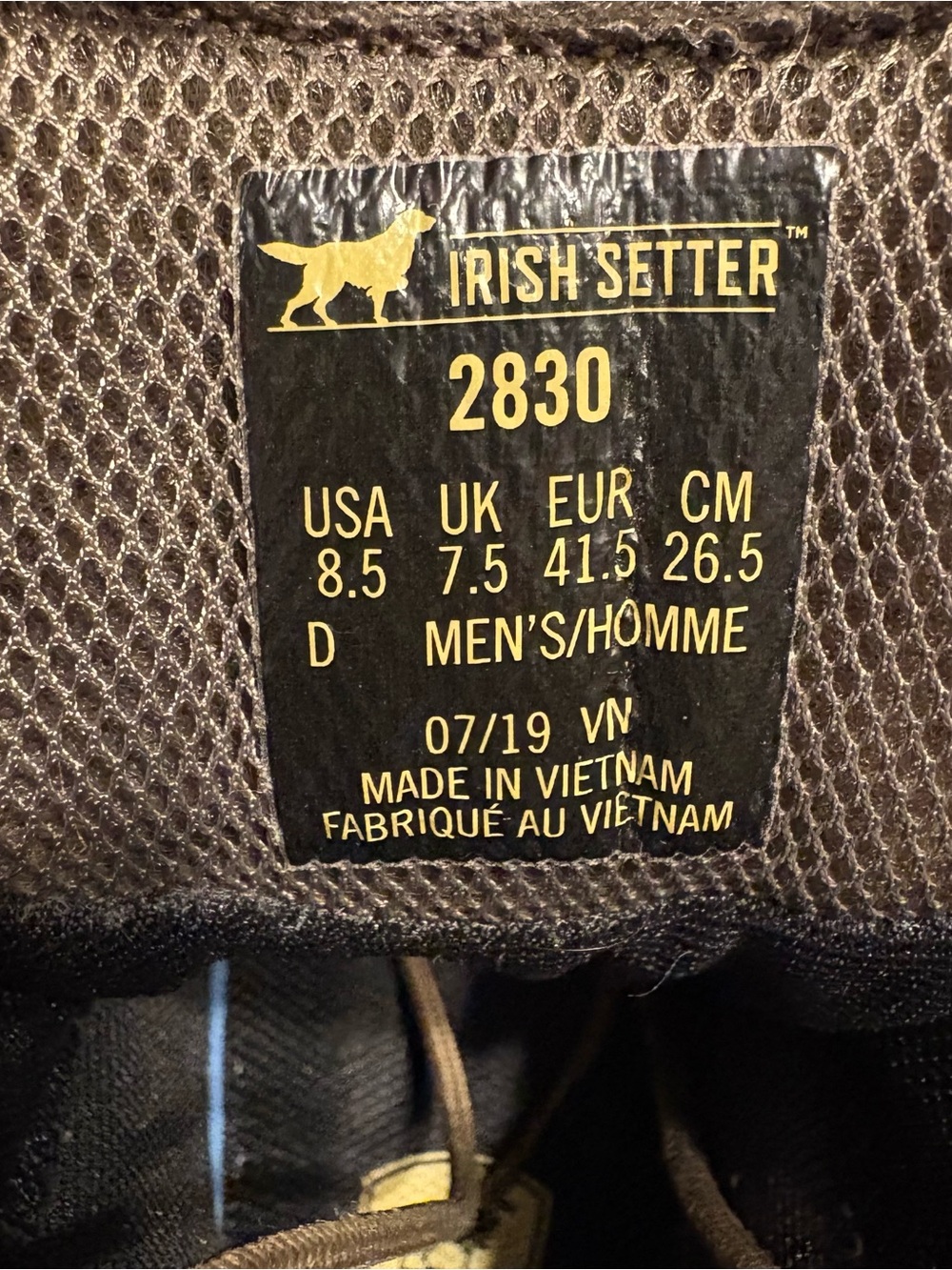Irish Setter Men’s VaprTrek Boots size 8.5 - Picture 8 of 11